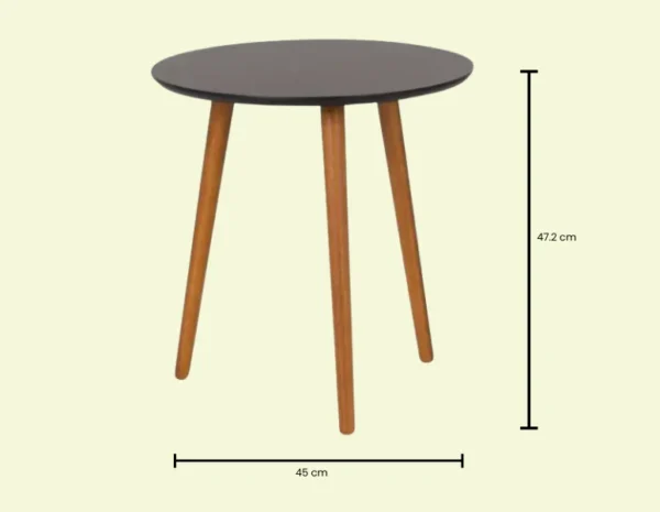MESA LATERAL REDONDA 45 CM TRIWOOD - Imagem 5